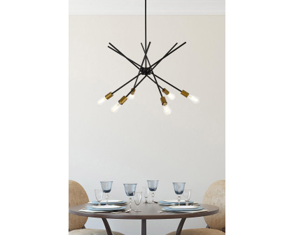 Elegant Armin 6 Lights Pendant - Brass/Black (LD7054D32BRB)