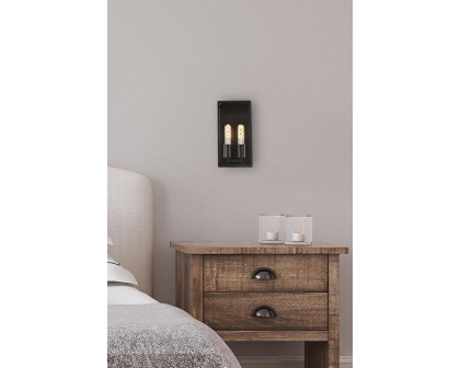 Elegant Voir 2 Lights Wall Sconce - Black (LD7055W6BK)