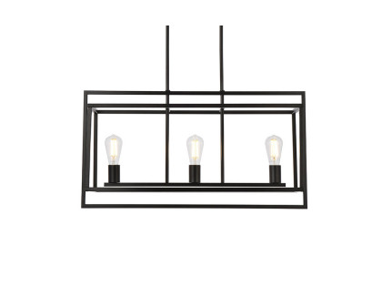 Elegant Voir 3 Lights Pendant - Black (LD7056D32BK)