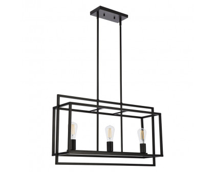 Elegant Voir 3 Lights Pendant - Black (LD7056D32BK)