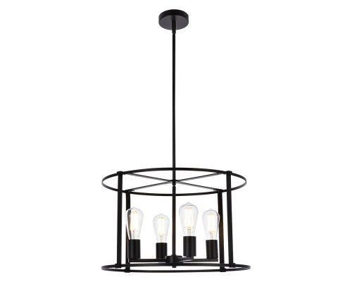 Elegant Agnys 4 Lights Pendant - Black, L 20" (LD7057D20BK)