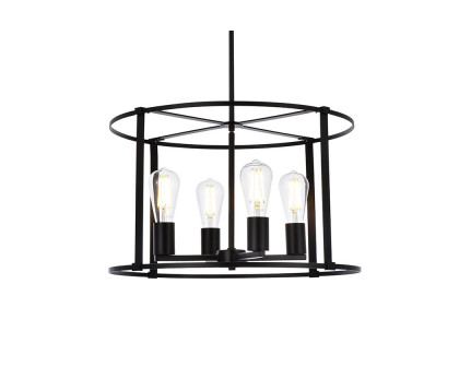 Elegant Agnys 4 Lights Pendant - Black, L 20" (LD7057D20BK)