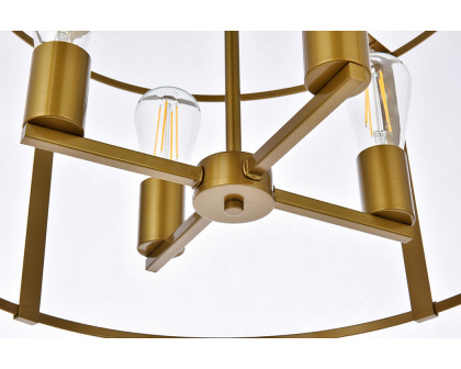 Elegant Agnys 4 Lights Pendant - Brass, L 20" (LD7057D20BR)