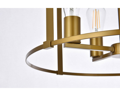 Elegant Agnys 4 Lights Pendant - Brass, L 20" (LD7057D20BR)