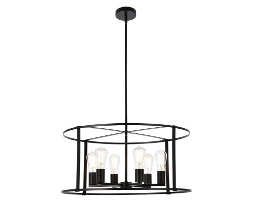 Elegant Agnys 4 Lights Pendant - Black, L 26" (LD7058D26BK)