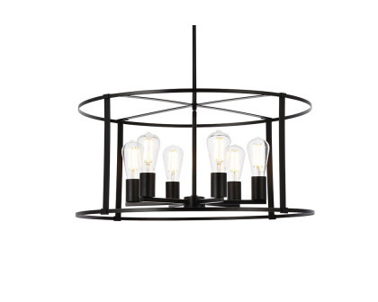 Elegant Agnys 4 Lights Pendant - Black, L 26" (LD7058D26BK)