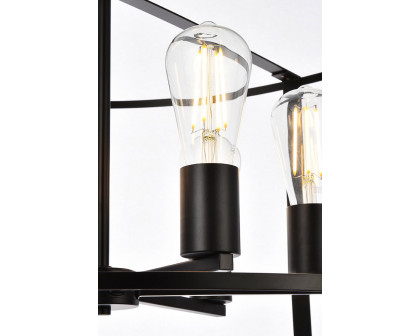 Elegant Agnys 4 Lights Pendant - Black, L 26" (LD7058D26BK)