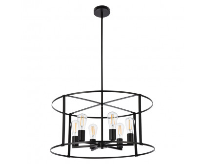 Elegant Agnys 4 Lights Pendant - Black, L 26" (LD7058D26BK)