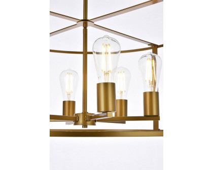 Elegant Agnys 4 Lights Pendant - Brass, L 26" (LD7058D26BR)