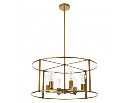 Elegant Agnys 4 Lights Pendant - Brass, L 26" (LD7058D26BR)