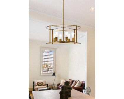 Elegant Agnys 4 Lights Pendant - Brass, L 26" (LD7058D26BR)