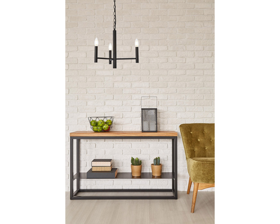 Elegant Carmella 3 Lights Pendant - Black, L 17" (LD7059D17BK)