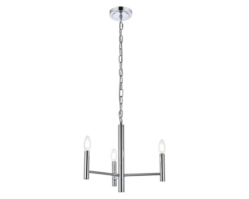 Elegant Carmella 3 Lights Pendant - Chrome, L 17" (LD7059D17C)