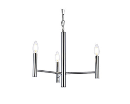 Elegant Carmella 3 Lights Pendant - Chrome, L 17" (LD7059D17C)