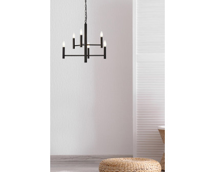 Elegant Carmella 3 Lights Pendant - Black, L 22" (LD7060D22BK)