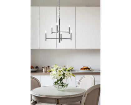 Elegant Carmella 3 Lights Pendant - Chrome, L 22" (LD7060D22C)