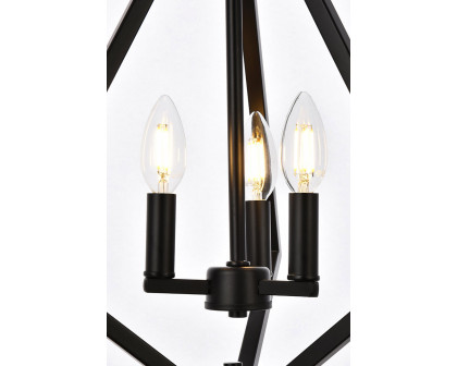 Elegant Irina 3 Lights Pendant - Black (LD7061D14BK)