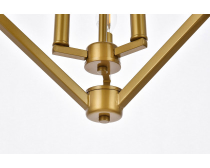 Elegant Irina 3 Lights Pendant - Brass (LD7061D14BR)