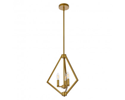 Elegant Irina 3 Lights Pendant - Brass (LD7061D14BR)