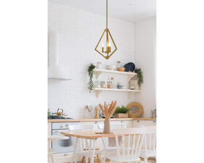 Elegant Irina 3 Lights Pendant - Brass (LD7061D14BR)