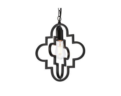 Elegant Sandara 1 Light Pendant - Black, L 12" (LD7062D12BK)