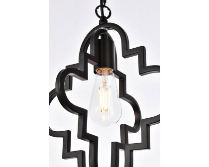 Elegant Sandara 1 Light Pendant - Black, L 12" (LD7062D12BK)