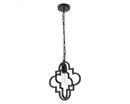 Elegant Sandara 1 Light Pendant - Black, L 12" (LD7062D12BK)