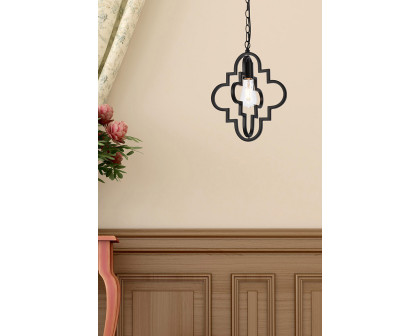 Elegant Sandara 1 Light Pendant - Black, L 12" (LD7062D12BK)