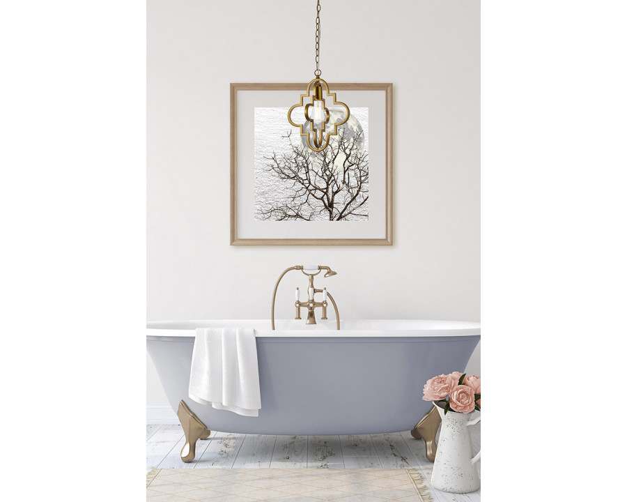 Elegant Sandara 1 Light Pendant - Brass, L 12" (LD7062D12BR)