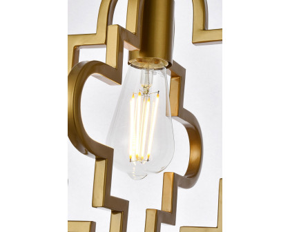 Elegant Sandara 1 Light Pendant - Brass, L 12" (LD7062D12BR)