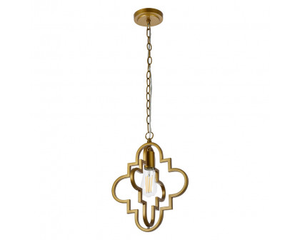 Elegant Sandara 1 Light Pendant - Brass, L 12" (LD7062D12BR)