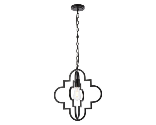 Elegant Sandara 1 Light Pendant - Black, L 16" (LD7063D16BK)