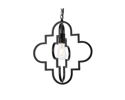 Elegant Sandara 1 Light Pendant - Black, L 16" (LD7063D16BK)