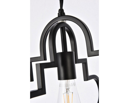 Elegant Sandara 1 Light Pendant - Black, L 16" (LD7063D16BK)