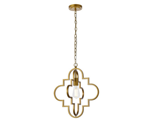 Elegant Sandara 1 Light Pendant - Brass, L 16" (LD7063D16BR)