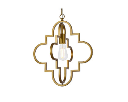 Elegant Sandara 1 Light Pendant - Brass, L 16" (LD7063D16BR)