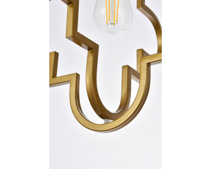 Elegant Sandara 1 Light Pendant - Brass, L 16" (LD7063D16BR)