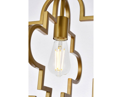 Elegant Sandara 1 Light Pendant - Brass, L 16" (LD7063D16BR)