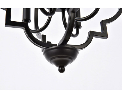 Elegant Sandara 4 Lights Pendant - Black, L 16" (LD7064D16BK)