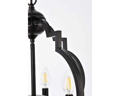 Elegant Sandara 4 Lights Pendant - Black, L 16" (LD7064D16BK)