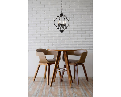 Elegant Sandara 4 Lights Pendant - Black, L 16" (LD7064D16BK)