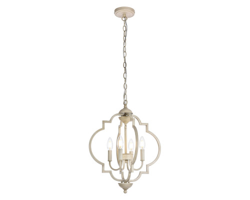 Elegant Sandara 4 Lights Pendant - Weathered Dove, L 16" (LD7064D16WD)