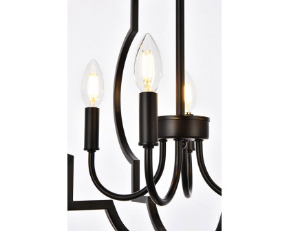 Elegant Sandara 4 Lights Pendant - Black, L 20" (LD7065D20BK)