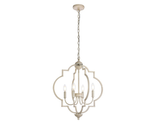 Elegant Sandara 4 Lights Pendant - Weathered Dove, L 20" (LD7065D20WD)