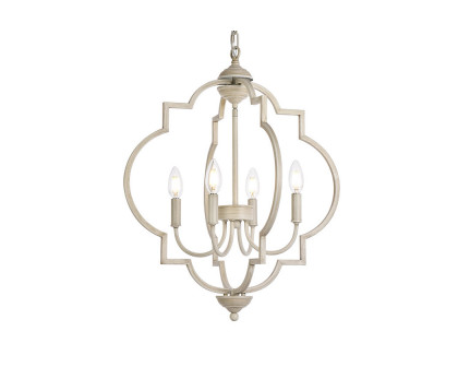 Elegant Sandara 4 Lights Pendant - Weathered Dove, L 20" (LD7065D20WD)