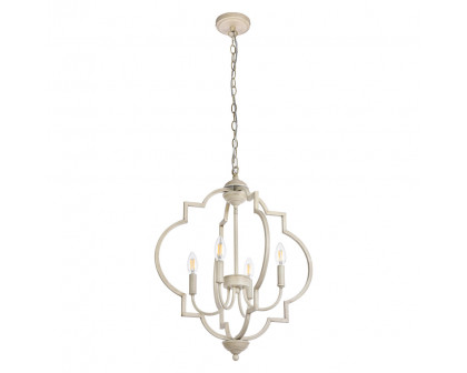 Elegant Sandara 4 Lights Pendant - Weathered Dove, L 20" (LD7065D20WD)