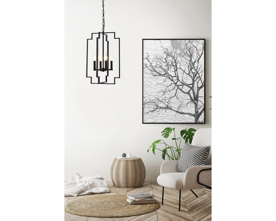 Elegant Rosenfeld 4 Lights Pendant - Black (LD7066D14BK)