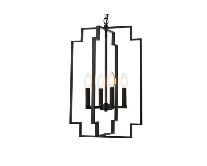 Elegant Rosenfeld 4 Lights Pendant - Black (LD7066D14BK)