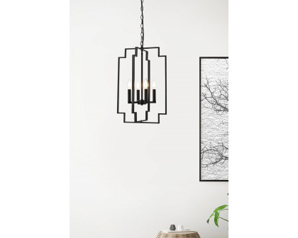 Elegant Rosenfeld 4 Lights Pendant - Black (LD7066D14BK)