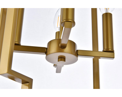 Elegant Rosenfeld 4 Lights Pendant - Brass (LD7066D14BR)